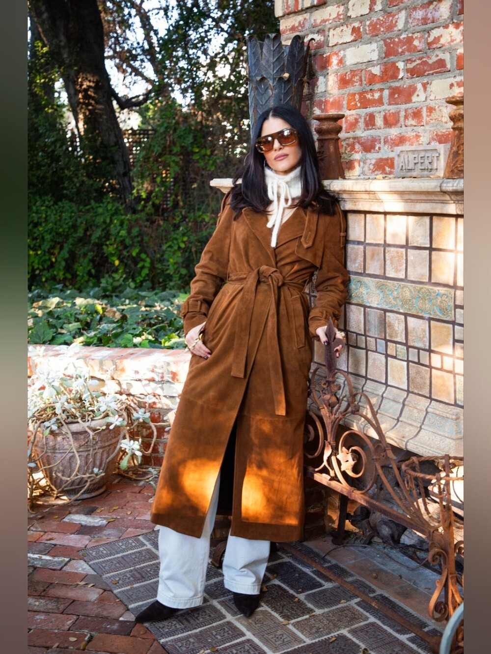 BONSAI BYASH ASH SUEDE LEATHER  COAT | CARAMEL SIZE XS
